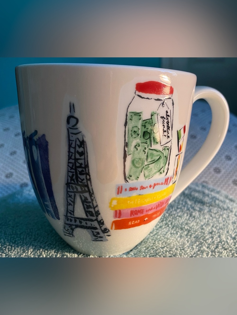 Kate Spade New York Muses 14oz Mug Eiffel Tower Books